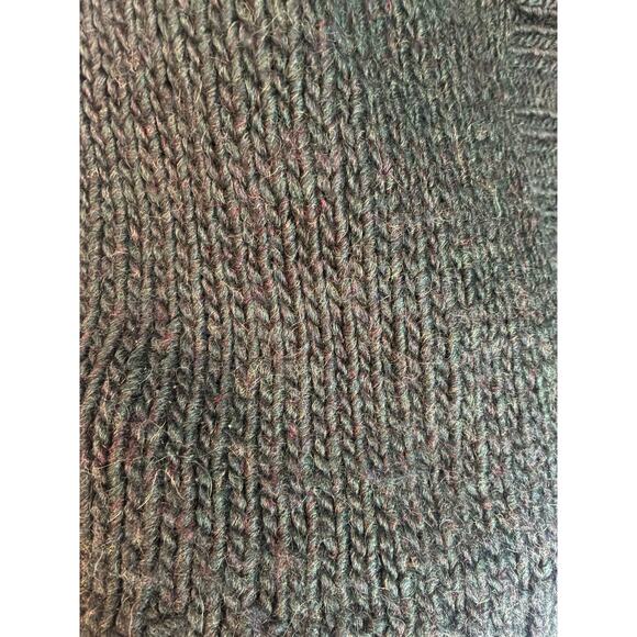 LOFT Wool Alpaca Dolman Knit Cardigan Medium Dark Green - Picture 4 of 7